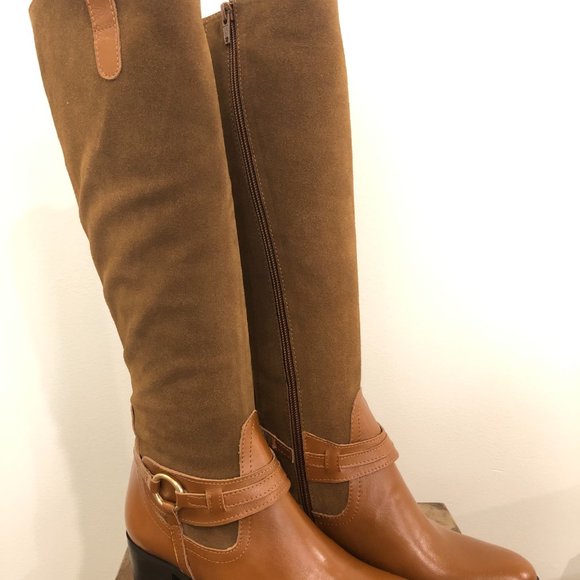 Women's Leather/Suede Heeled Boots by Daniela *New* - Picture 4 of 8